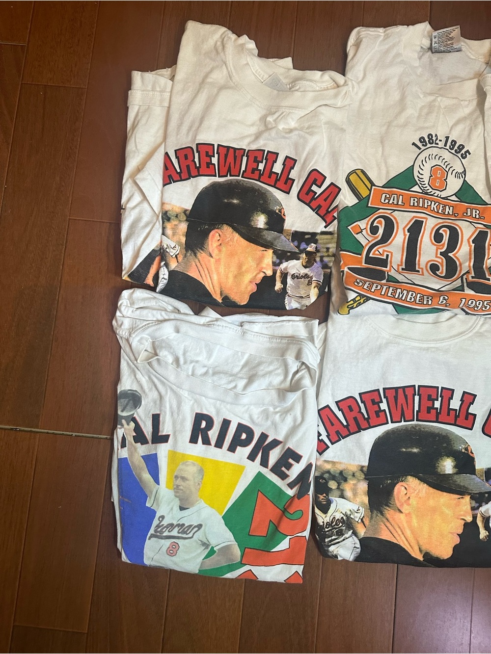 Vintage 90s Cal Ripken Jr. 6-Pack T-Shirt Lot - White Graphic Tees - Picture 2 of 10